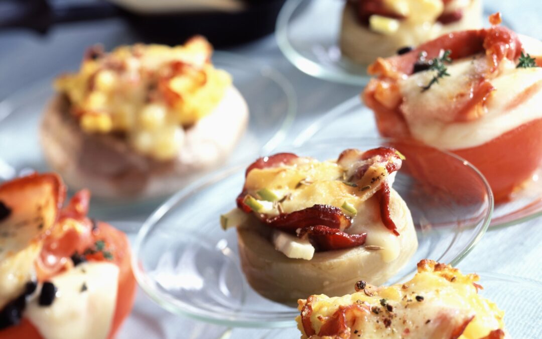 Tapas à la Raclette, aux champignons et tomates