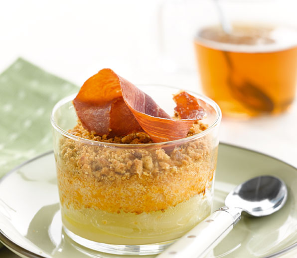 Hartige Crumble met Comté en peren
