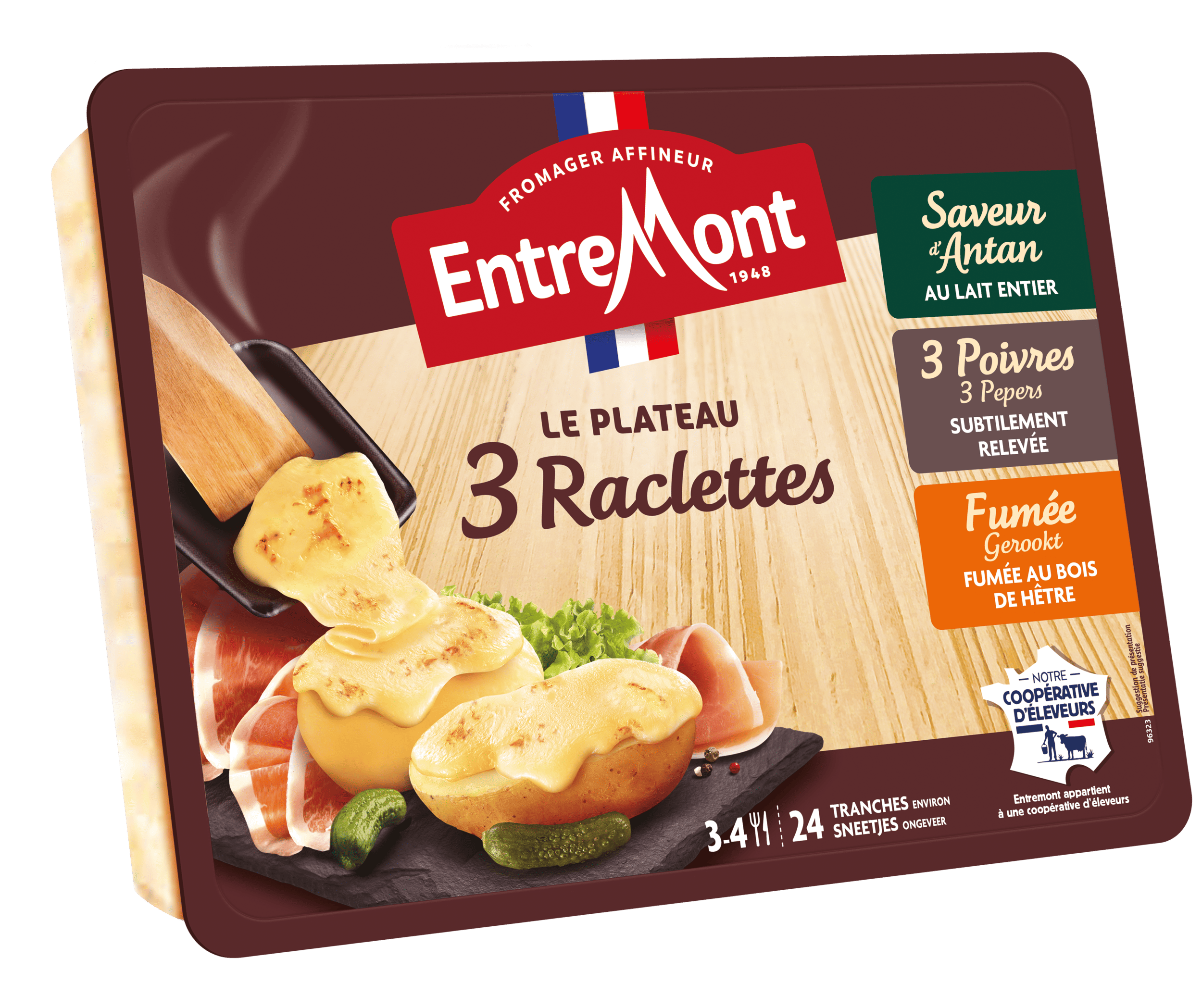 Entremont Plateau 3 Raclettes 600g Nouvelle charte