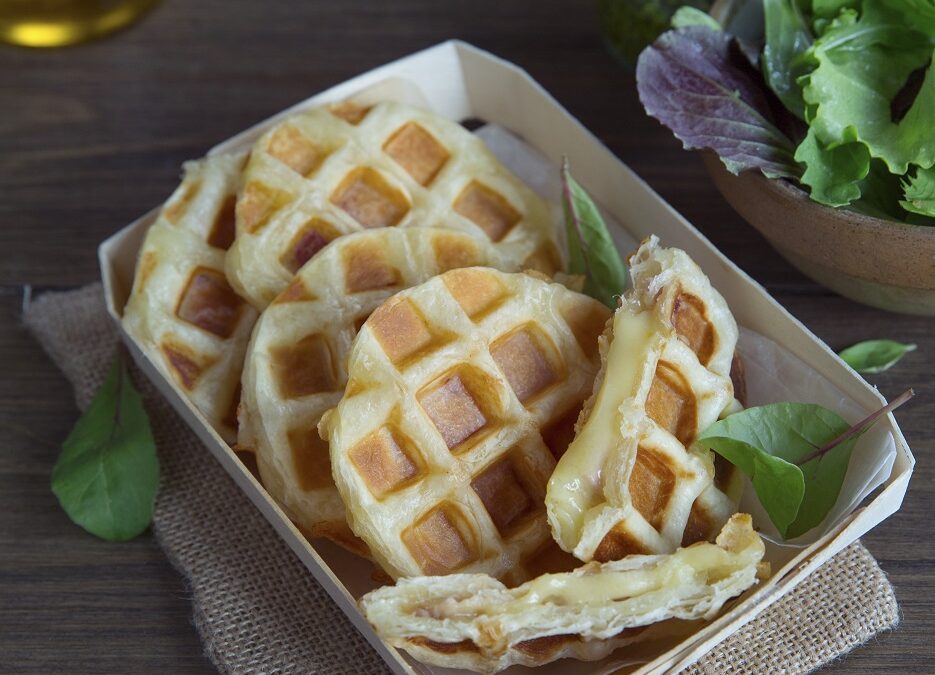 Wafels met sneetjes Comté Entremont