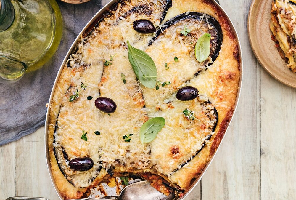 Lasagne met aubergines en Emmental Entremont