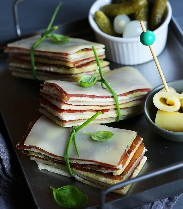 Millefeuille van grisonvlees & Comté Entremont