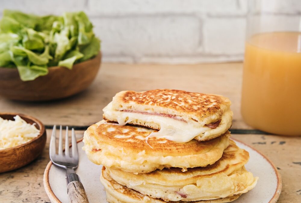 Hartige pancakes met Emmental Entremont