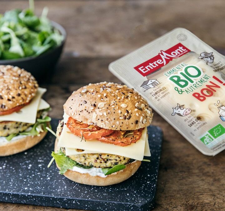Burger végétal aux tranches d&rsquo;Emmental BIO Entremont