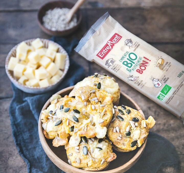 Muffins aux carottes, cumin et emmental biologique Entremont