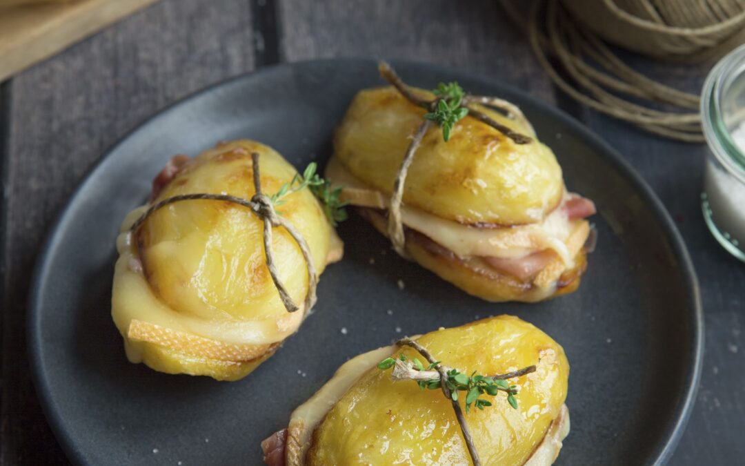 Aardappelsandwich & raclettekaas van Entremont