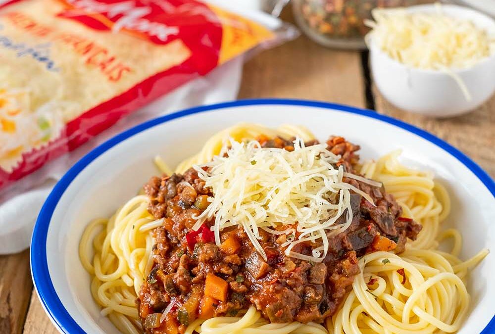 Spaghetti bolognaise met veel groentjes