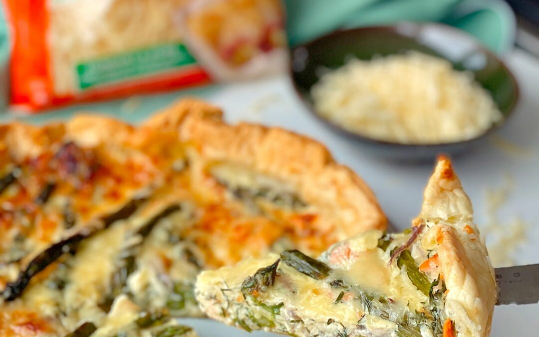 Quiche met asperges en gerookte zalm