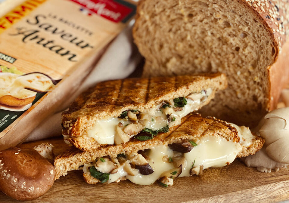 Toast fondant aux champignons
