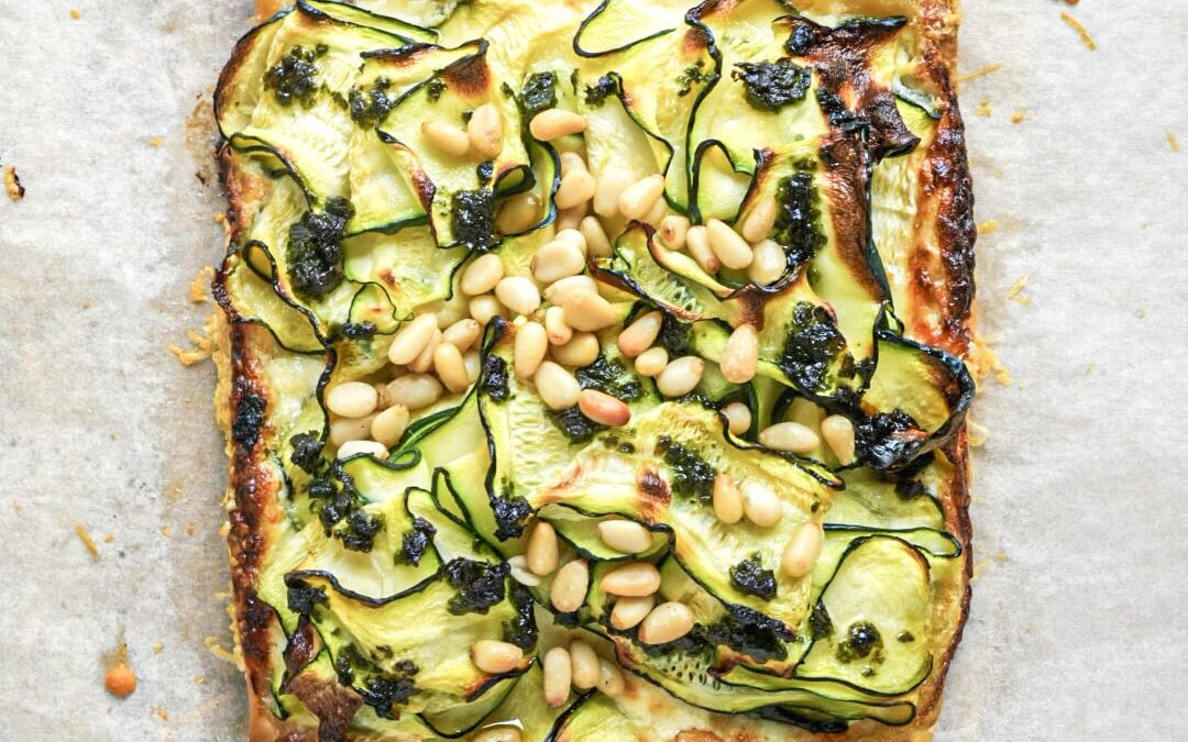 Courgettebladerdeeghapjes
