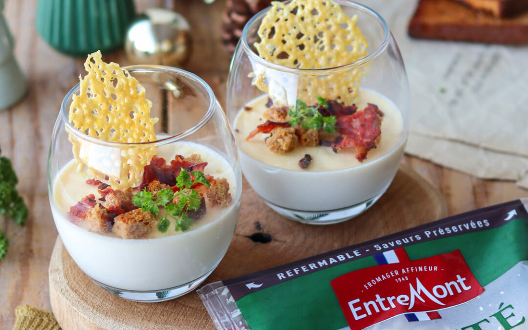 Pana cotta au Comté, chorizo et pain d&rsquo;épices