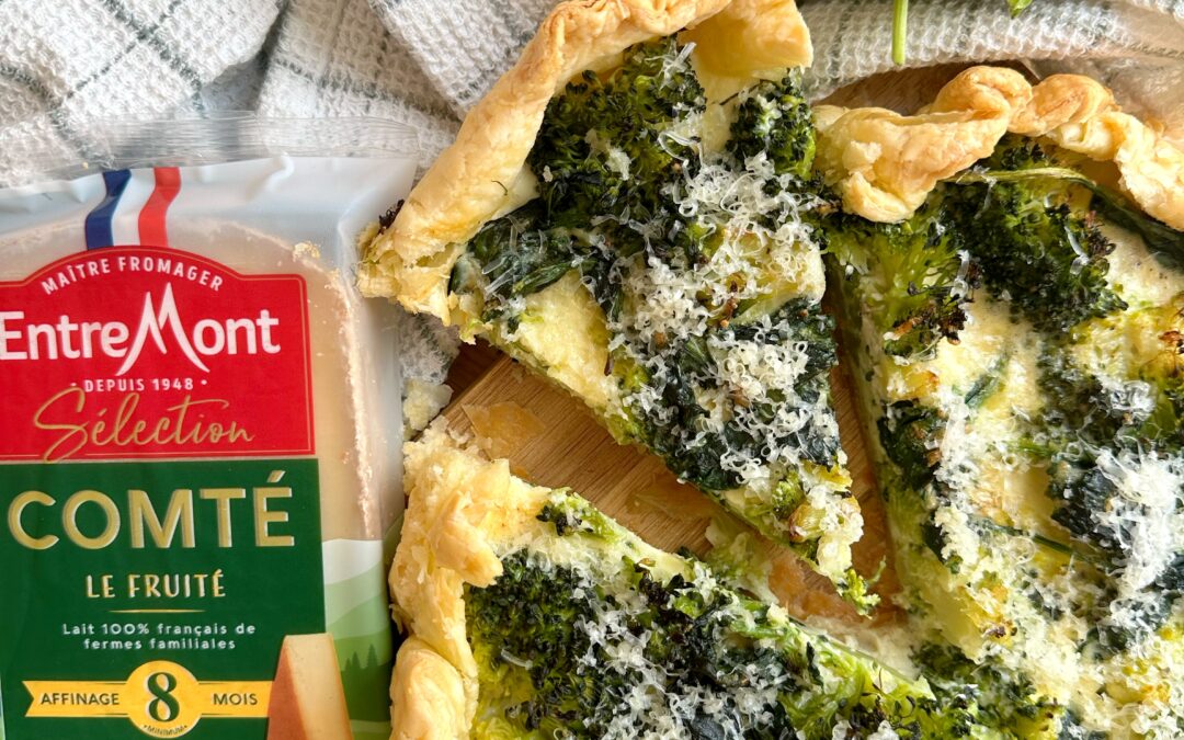 Quiche met spinazie, broccoli en Comté