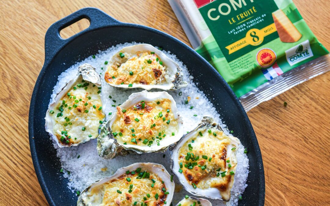 Huitres gratinées au Comté